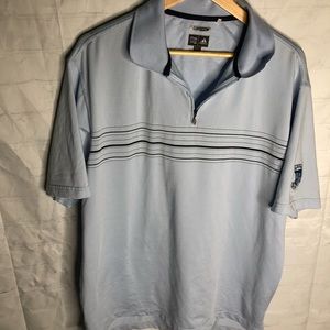 Adidas Mens CLimacool 1/4 Zip Golf Polo Shirt Short Sleeve Large BHCC Logo